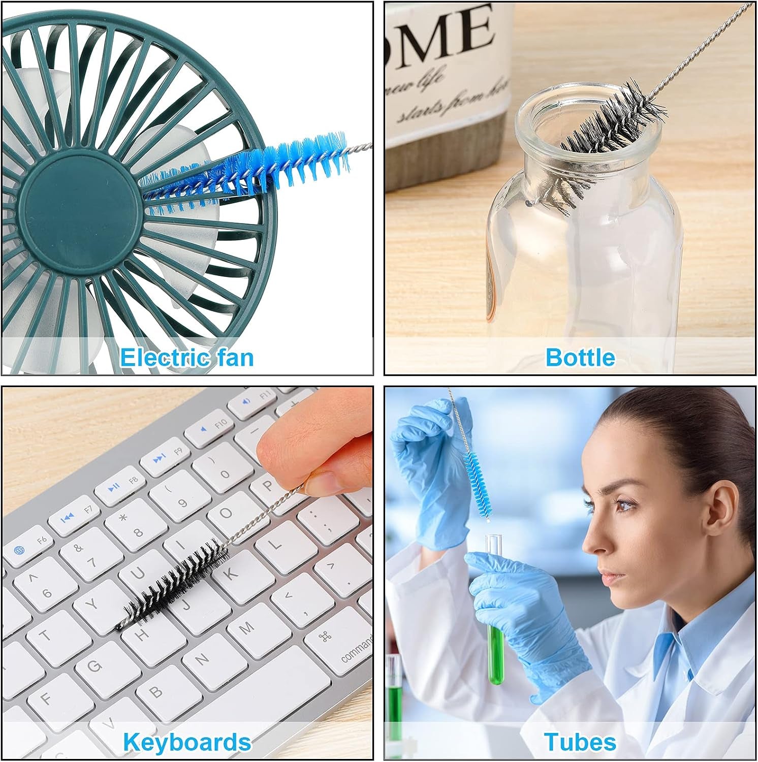 16-Piece Bottle & Straw Cleaning Brush Kit – Flexible Nylon Tube Cleaning Set
