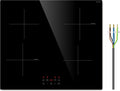 60Cm Built-In Induction Hob 4 Burners Ceramic with Boost & Timer | 9 Power Levels, 99Min Timer with Auto-Off, Child Lock, Residual Heat Indicator, Hardwired, Plug Not Included
