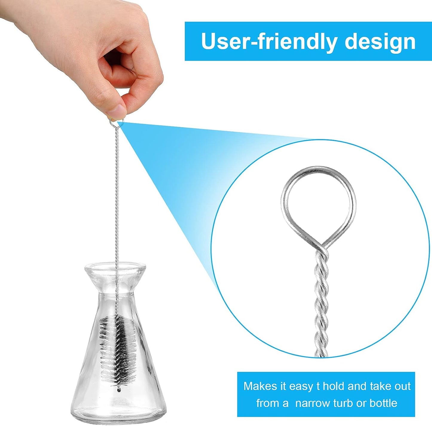 16-Piece Bottle & Straw Cleaning Brush Kit – Flexible Nylon Tube Cleaning Set