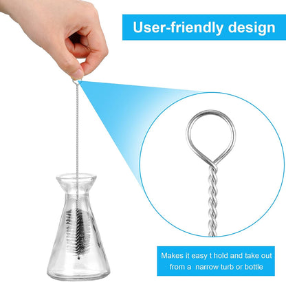 16-Piece Bottle & Straw Cleaning Brush Kit – Flexible Nylon Tube Cleaning Set