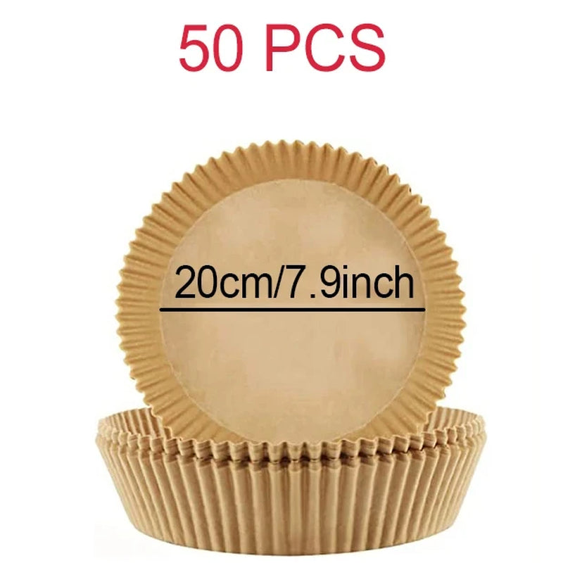 Air Fryer Disposable Paper Liner for Cosori Ninja Square/Round Nonstick Parchment Baking Oven Paper Kitchen Accessories