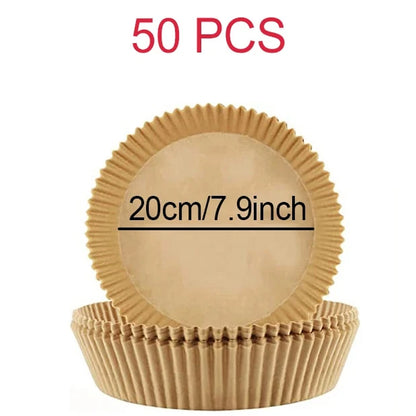 Air Fryer Disposable Paper Liner for Cosori Ninja Square/Round Nonstick Parchment Baking Oven Paper Kitchen Accessories