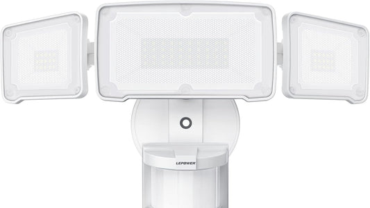3-Head LED Motion Sensor Security Light – 4200LM Outdoor Waterproof Floodlight