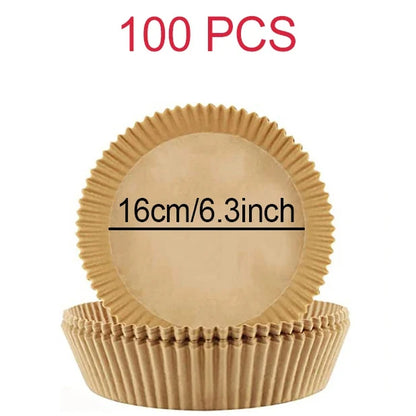 Air Fryer Disposable Paper Liner for Cosori Ninja Square/Round Nonstick Parchment Baking Oven Paper Kitchen Accessories