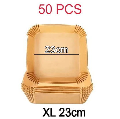 Air Fryer Disposable Paper Liner for Cosori Ninja Square/Round Nonstick Parchment Baking Oven Paper Kitchen Accessories