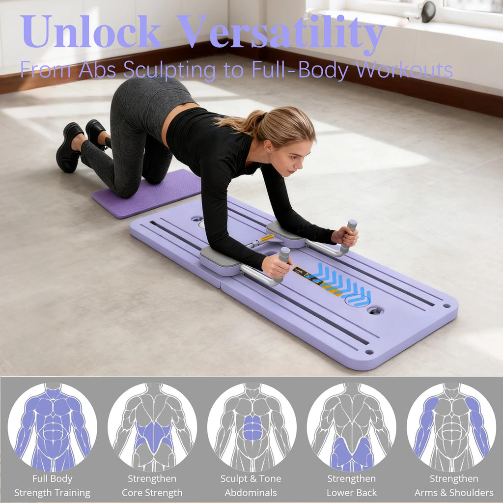 Pilates Board Foldable Abdominal Board Push up Plate Pilates Board Ab Board Reformer Fitness Core Workout Equipment