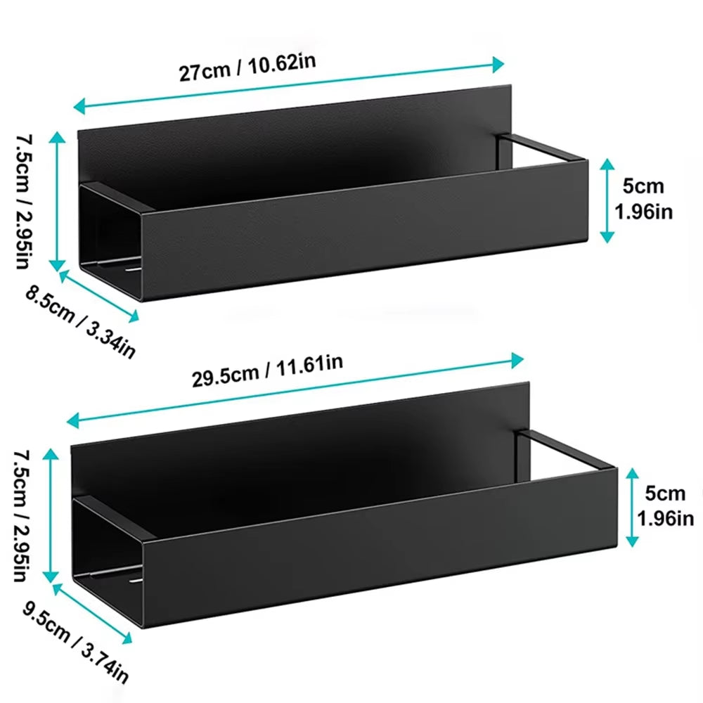 Refrigerator Magnetic Shelf Spice Sundry Side Storage Rack Hanging Basket Space Saving Kitchen Organizer Shelf Household Holder