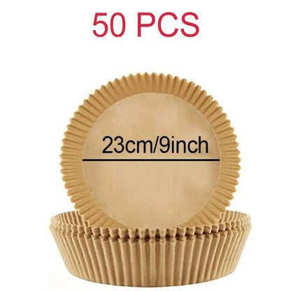 Air Fryer Disposable Paper Liner for Cosori Ninja Square/Round Nonstick Parchment Baking Oven Paper Kitchen Accessories