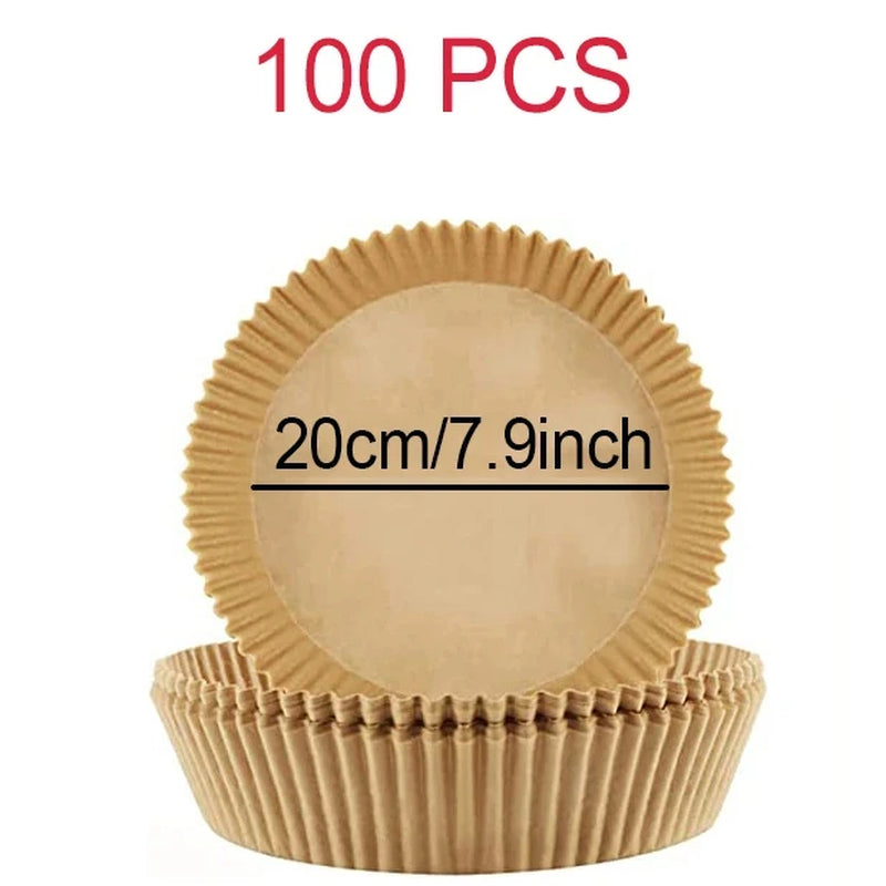 Air Fryer Disposable Paper Liner for Cosori Ninja Square/Round Nonstick Parchment Baking Oven Paper Kitchen Accessories