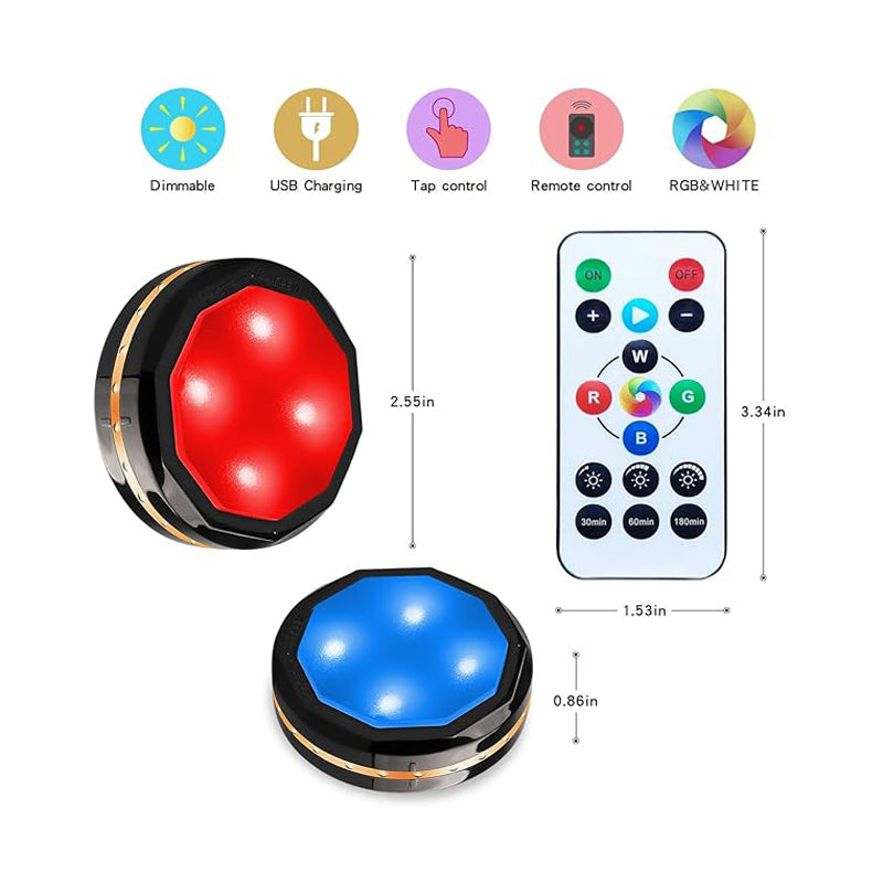 3 Pcs Motion Sensor Lights Indoor, under Cabinet Light Rechargeable, Wireless LED Closet Lights Night Light
