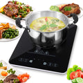 Electric Induction Cooktop - Upgraded Tech Single Digital Portable Countertop Stove Burner, Kids Safety Lock - Made for Magnetic & Cast Iron Pots - 120V (PKSTIND24)