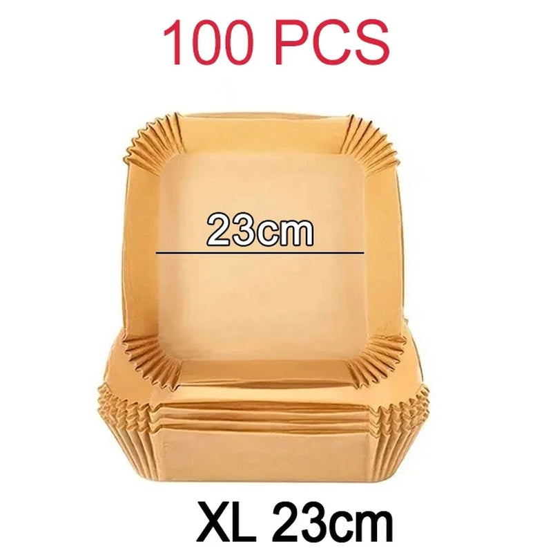Air Fryer Disposable Paper Liner for Cosori Ninja Square/Round Nonstick Parchment Baking Oven Paper Kitchen Accessories