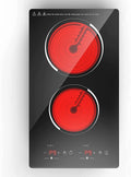 12” Electric Cooktop in Black with 2 Burners