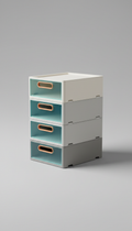 Stackable Bathroom Bin with Soft-Touch Finish