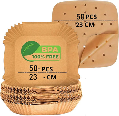 Air Fryer Disposable Paper Liner for Cosori Ninja Square/Round Nonstick Parchment Baking Oven Paper Kitchen Accessories