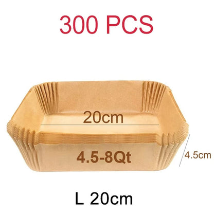Air Fryer Disposable Paper Liner for Cosori Ninja Square/Round Nonstick Parchment Baking Oven Paper Kitchen Accessories