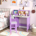 Kids Table and Chair Set with Hutch and Cabinet