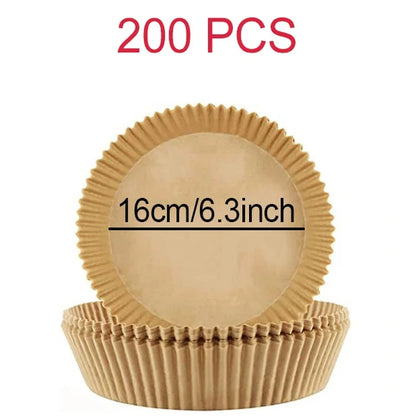 Air Fryer Disposable Paper Liner for Cosori Ninja Square/Round Nonstick Parchment Baking Oven Paper Kitchen Accessories