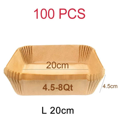 Air Fryer Disposable Paper Liner for Cosori Ninja Square/Round Nonstick Parchment Baking Oven Paper Kitchen Accessories