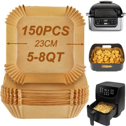 Air Fryer Disposable Paper Liner for Cosori Ninja Square/Round Nonstick Parchment Baking Oven Paper Kitchen Accessories