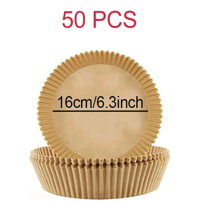 Air Fryer Disposable Paper Liner for Cosori Ninja Square/Round Nonstick Parchment Baking Oven Paper Kitchen Accessories