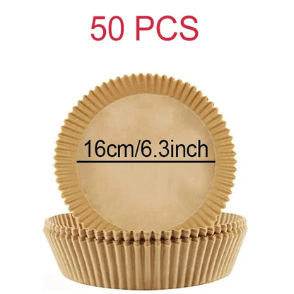Air Fryer Disposable Paper Liner for Cosori Ninja Square/Round Nonstick Parchment Baking Oven Paper Kitchen Accessories