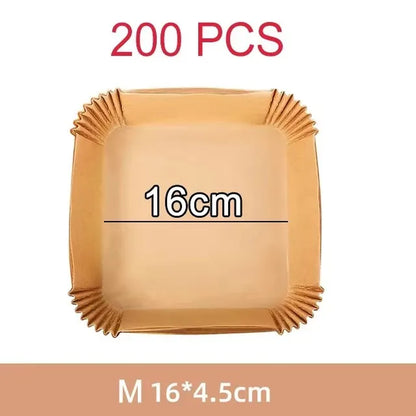 Air Fryer Disposable Paper Liner for Cosori Ninja Square/Round Nonstick Parchment Baking Oven Paper Kitchen Accessories
