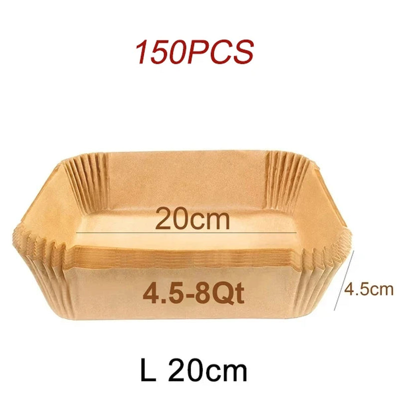 Air Fryer Disposable Paper Liner for Cosori Ninja Square/Round Nonstick Parchment Baking Oven Paper Kitchen Accessories