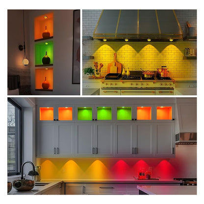 3 Pcs Motion Sensor Lights Indoor, under Cabinet Light Rechargeable, Wireless LED Closet Lights Night Light