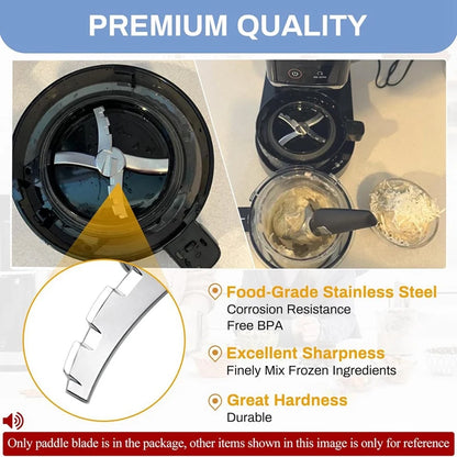 Replacement Paddle Blade for Ninja Creami NC300 Series Ice Cream Makers, Mixing Blade Paddle NC301, CN305A, CN301CO Silver 1 Pcs