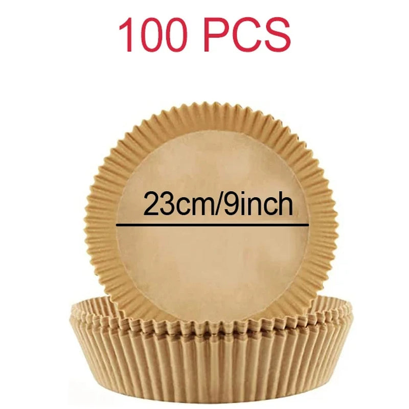 Air Fryer Disposable Paper Liner for Cosori Ninja Square/Round Nonstick Parchment Baking Oven Paper Kitchen Accessories